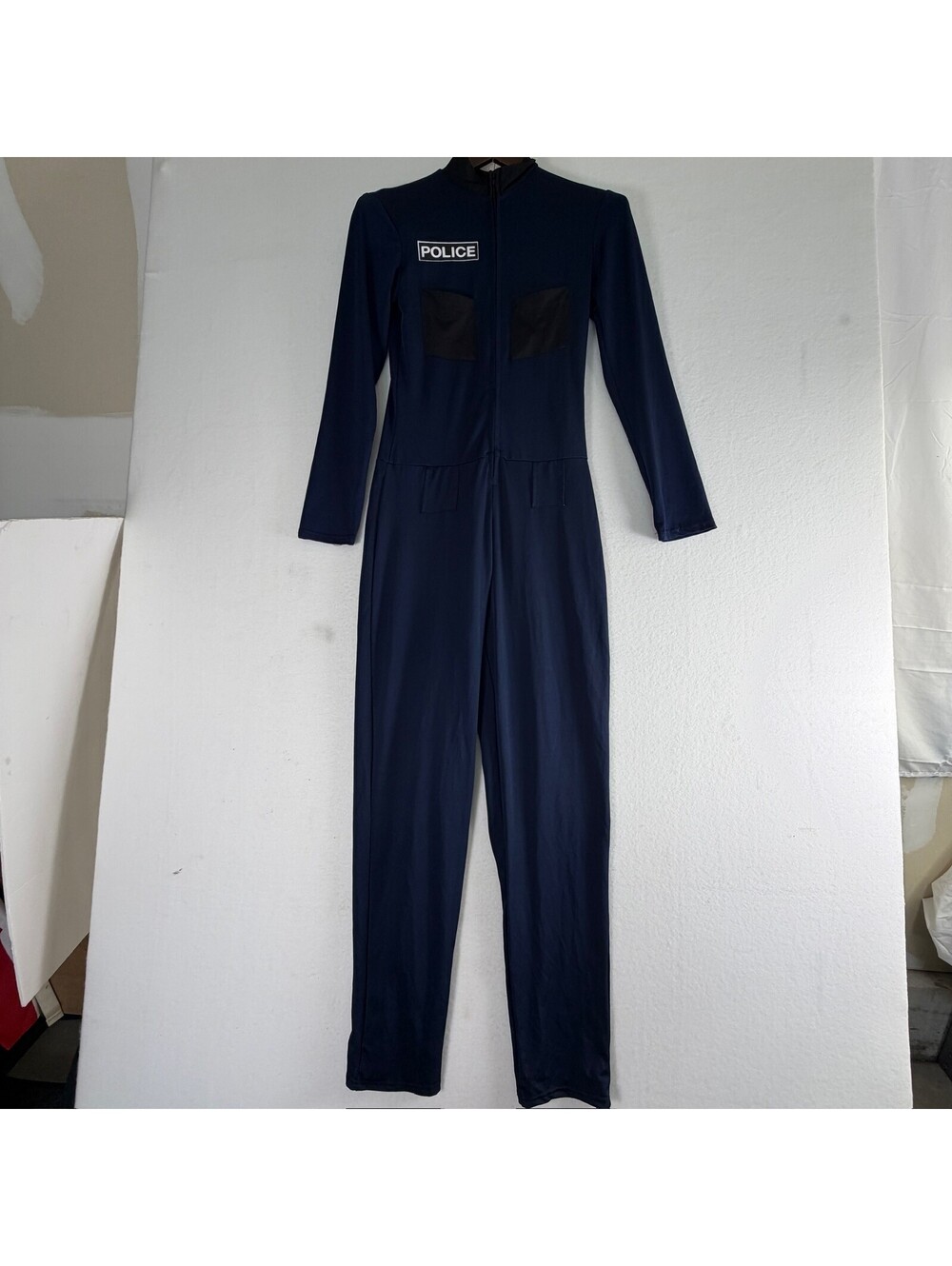 Spirit Halloween Police Officer Jumpsuit Costume Extra-Small XS Navy Blue